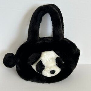 Lazy Time Toys Panda Plush Purse Bag Black White 12 Inch Stuffed Animal Toy